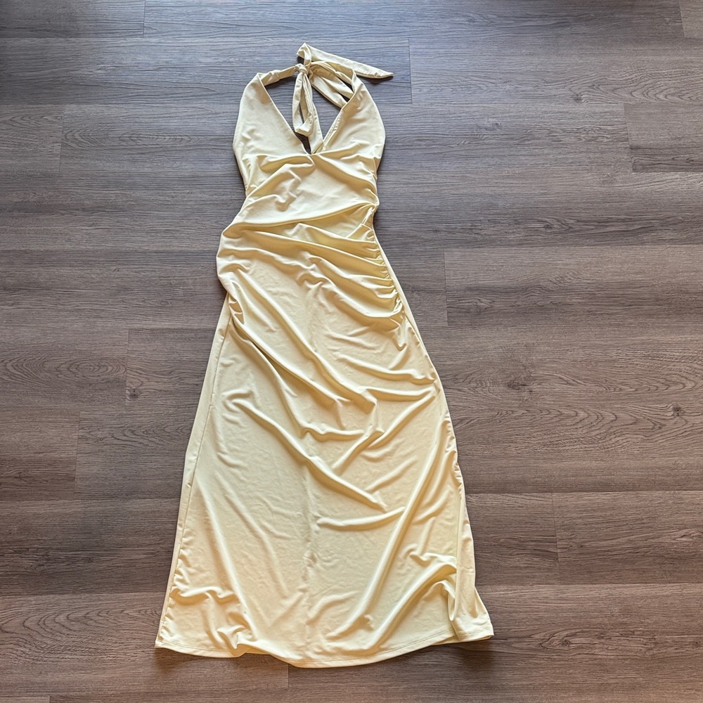 Zara Halter Polyamide Long Dress - Picture 5 of 6